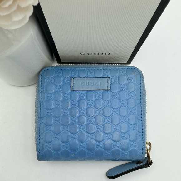 Gucci Micro Guccisima bifold wallet Turqoise! - Picture 5 of 16